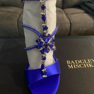 Badgley Mischka Royal Blue Embellished Heels